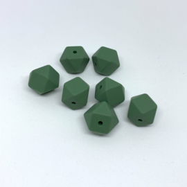 Small hexagon - dark old green