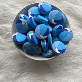 Beachball bead - blue shades