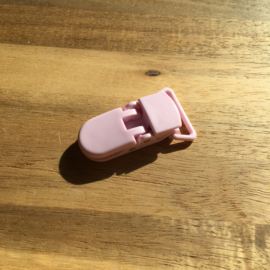 Pacifier clip plastic 20mm - light pink