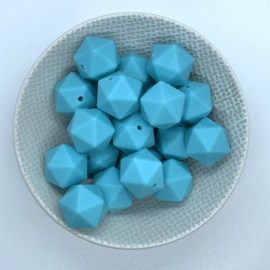 Icosahedron 17mm - aqua blue