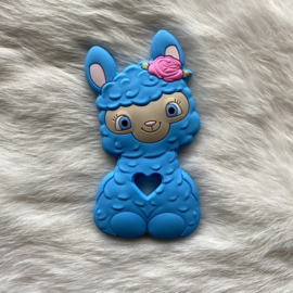 Happy llama teether - sky blue