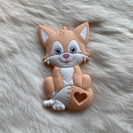 Fox sitting teether - light peach 2