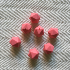 Icosahedron 17mm - coral pink