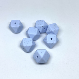 Hexagon - soft blue gritty