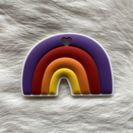 Rainbow teether - purple/red