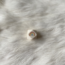 14mm hexagon bead over the rainbow - pastel