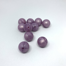 15mm with 2 holes - pearl purple