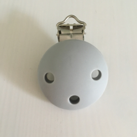 Pacifier clip silicone - grey