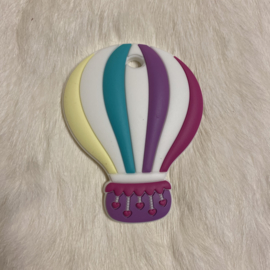 Luchtballon bijtfiguur - fuchsia/creme geel