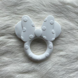 Mini mouse teether - white