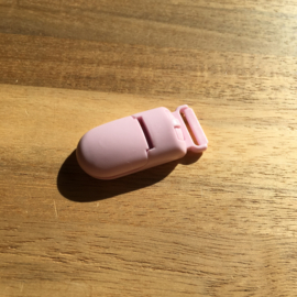 Pacifier clip plastic 15mm - light pink