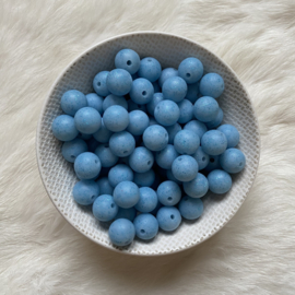 12mm glitter kralen - blauw