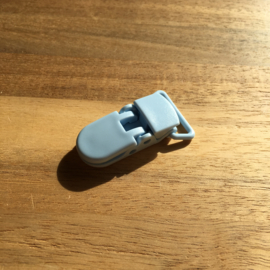 Pacifier clip plastic 20mm - light blue