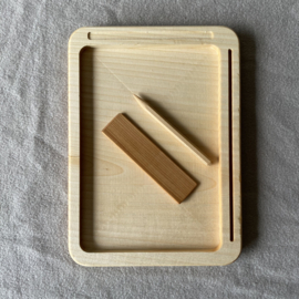Houten zand schrijf tray