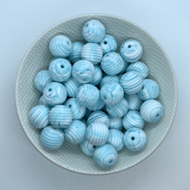 15mm striped - marble teal
