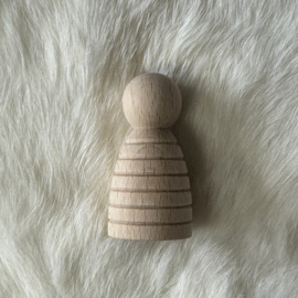 Pegdoll - rond met ribbels (60mm hoog)