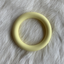 Grote siliconen ring - créme geel