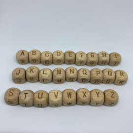 Letterbeads - wood 12mm