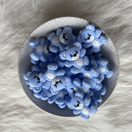 Bear bead - soft blue