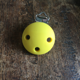 Pacifier clip silicone - yellow