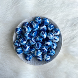 15mm - legerprint blauw