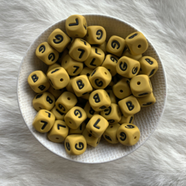 Letterbead - silicone 12mm MUSTARD