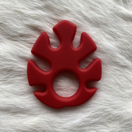 Monstera teether - crimson red