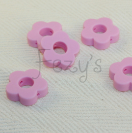 Round flower bead - baby pink