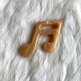 Muzieknoot - parelmoer goud