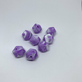 Small icosahedron - marble dark purple