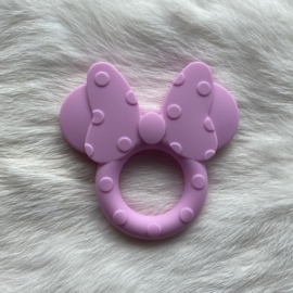 Mini mouse bijtring - baby roze