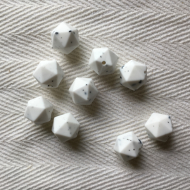 Icosahedron 17mm - wit dalmatier