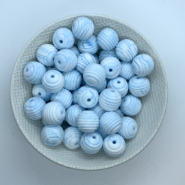 15mm striped - marble blue