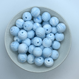 15mm geribbeld - marmer blauw