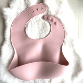 Silicone bib - old pink