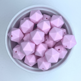 Icosahedron 17mm  - zacht roze