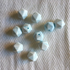 Small icosahedron - marble blue