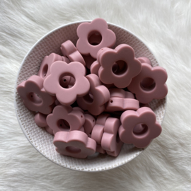 Round flower bead - blush 2