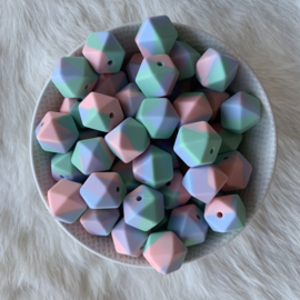 Small hexagon - tie dye pastel