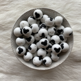 15mm - white with black mickey mouse
