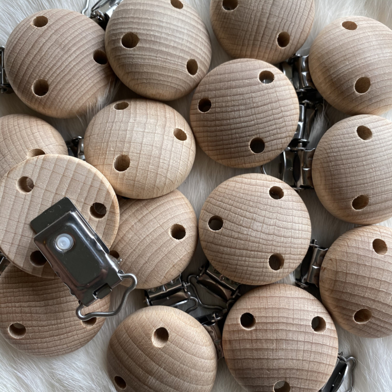 Dekbed handelaar slecht humeur Speenclip hout | Fezy's - siliconen kralen, custom draagzakken en baby  artikelen