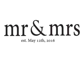 Muursticker Mr. & Mrs.