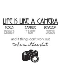 Muursticker Life Is Like A Camera