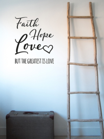 Muursticker Faith Hope Love