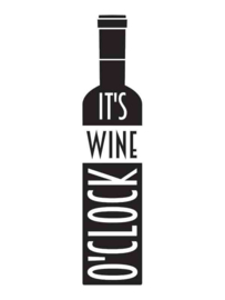 Muursticker It's Wine 'O Clock