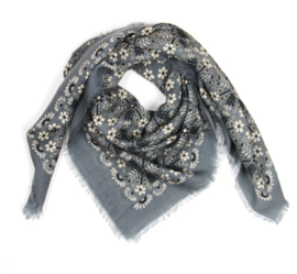 Wollen vierkante sjaal Agata | Grijs