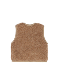 Wollen baby gilet | Lulu | Tan