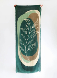 Wollen sjaal Twig | Groen