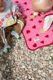 Wollen ledikantdeken | Alwero | Bubble gum heart