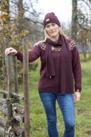 Wollen damestrui Sire Crewneck | Ruby Wine